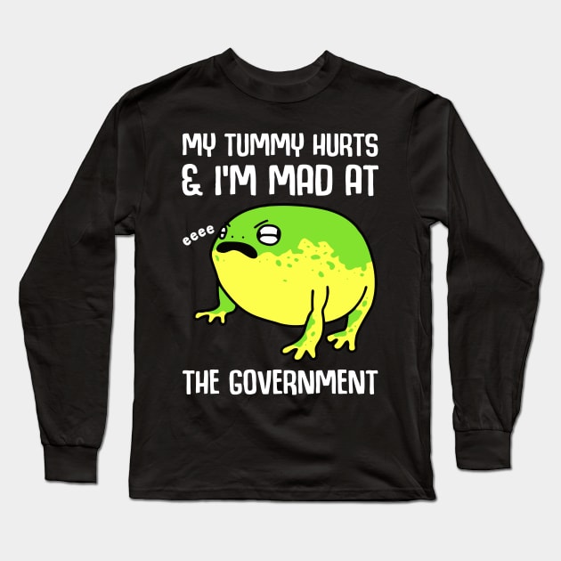 My tummy hurts and i'm mad at the government Long Sleeve T-Shirt by LEGO